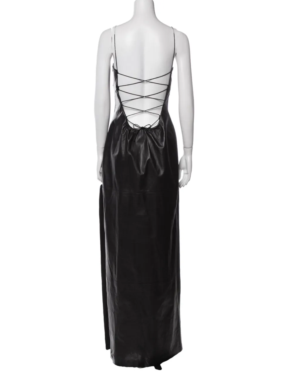 1990s RICHARD TYLER Leather Evening Gown
