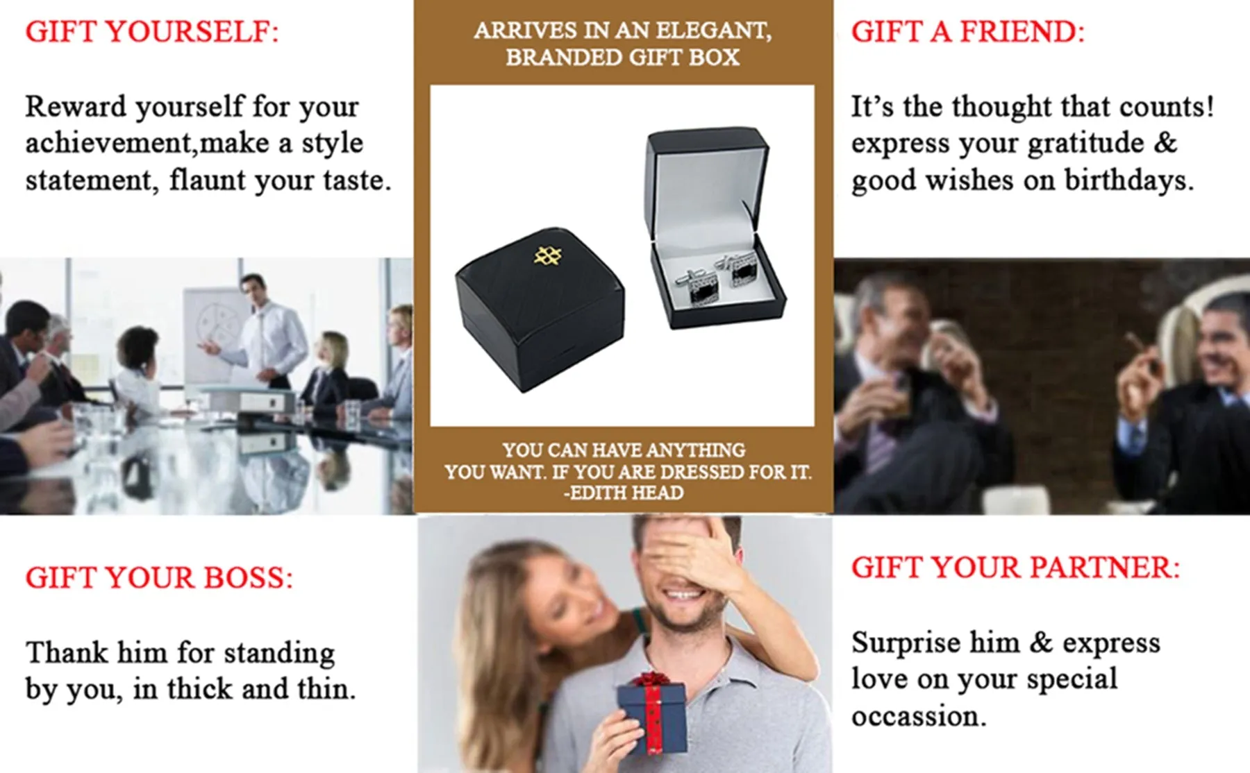 3D Square Blue Blue Cufflinks In Box