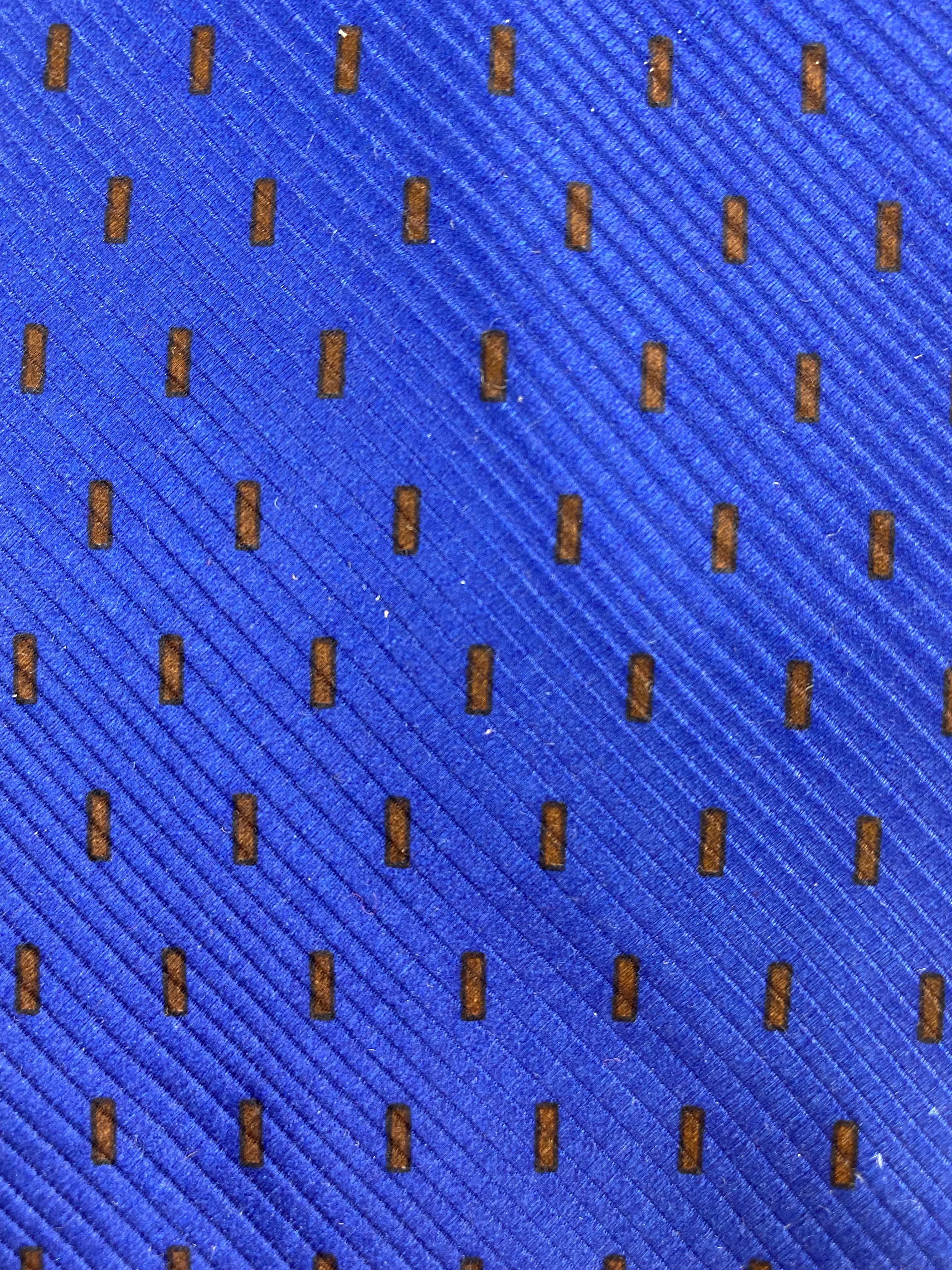 90s Deadstock Silk Necktie, Men's Vintage Purple Rectangle Foulard Pattern Tie, NOS