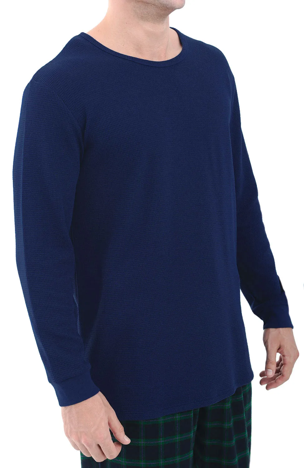 ADR Mens Flannel Pajamas, Thermal Knit Top Cotton Pj Set