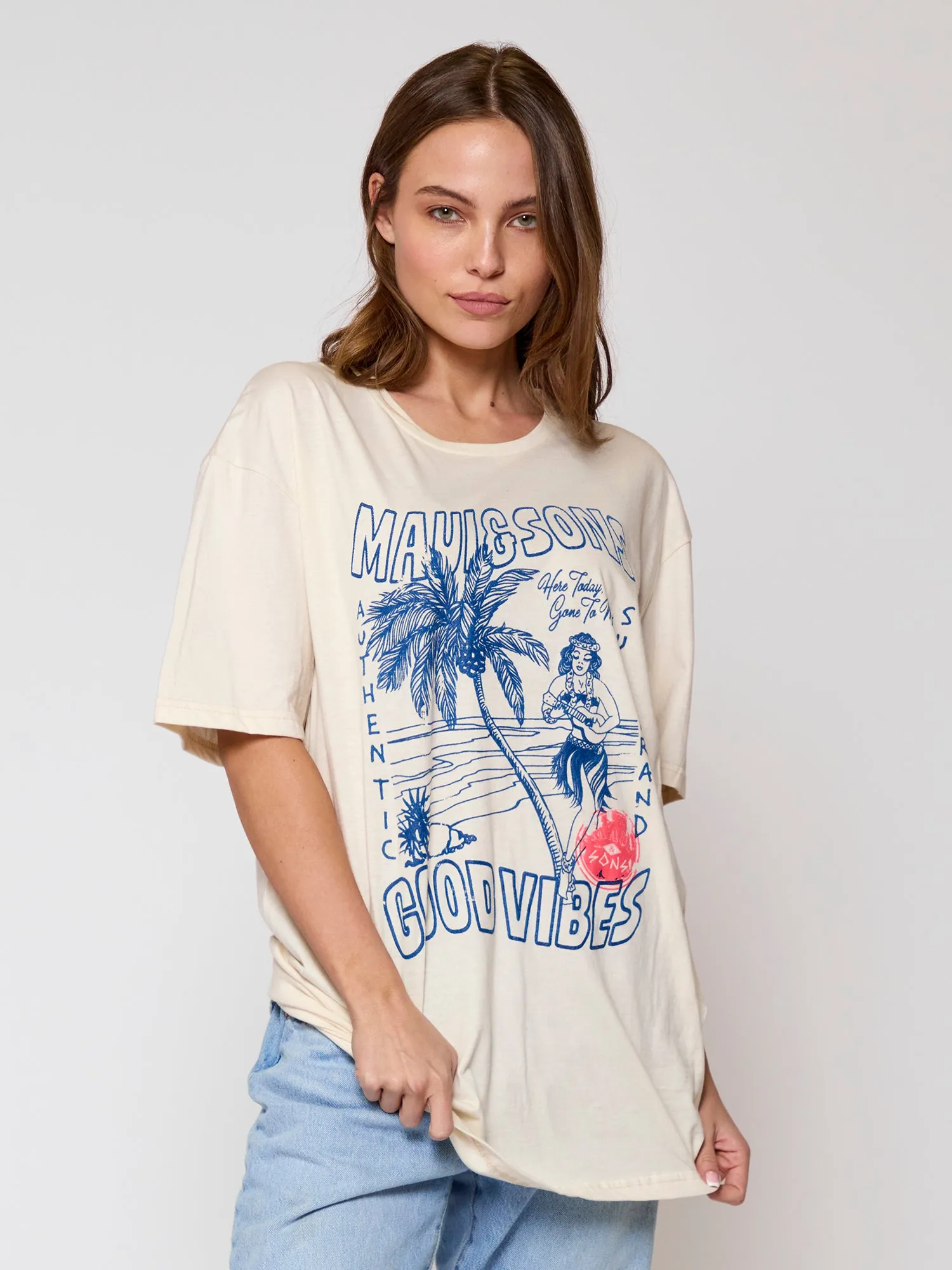 Aloha Vibes Unisex T-Shirt in Whitecap Gray