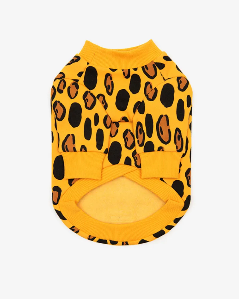Animal Print Dog Sweatshirt in Yellow (FINAL SALE)