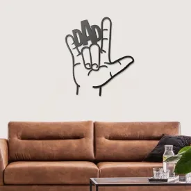 ASL Love Dad Metal Sign