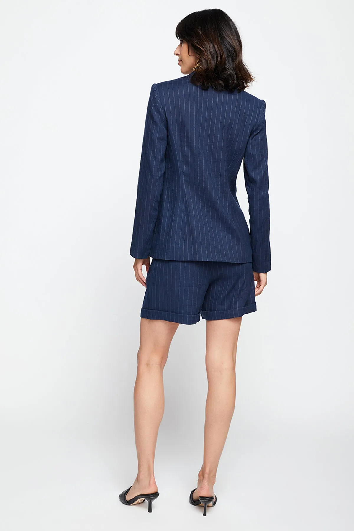 Bailey 44 Moon Pinstripe Jacket In Midnight