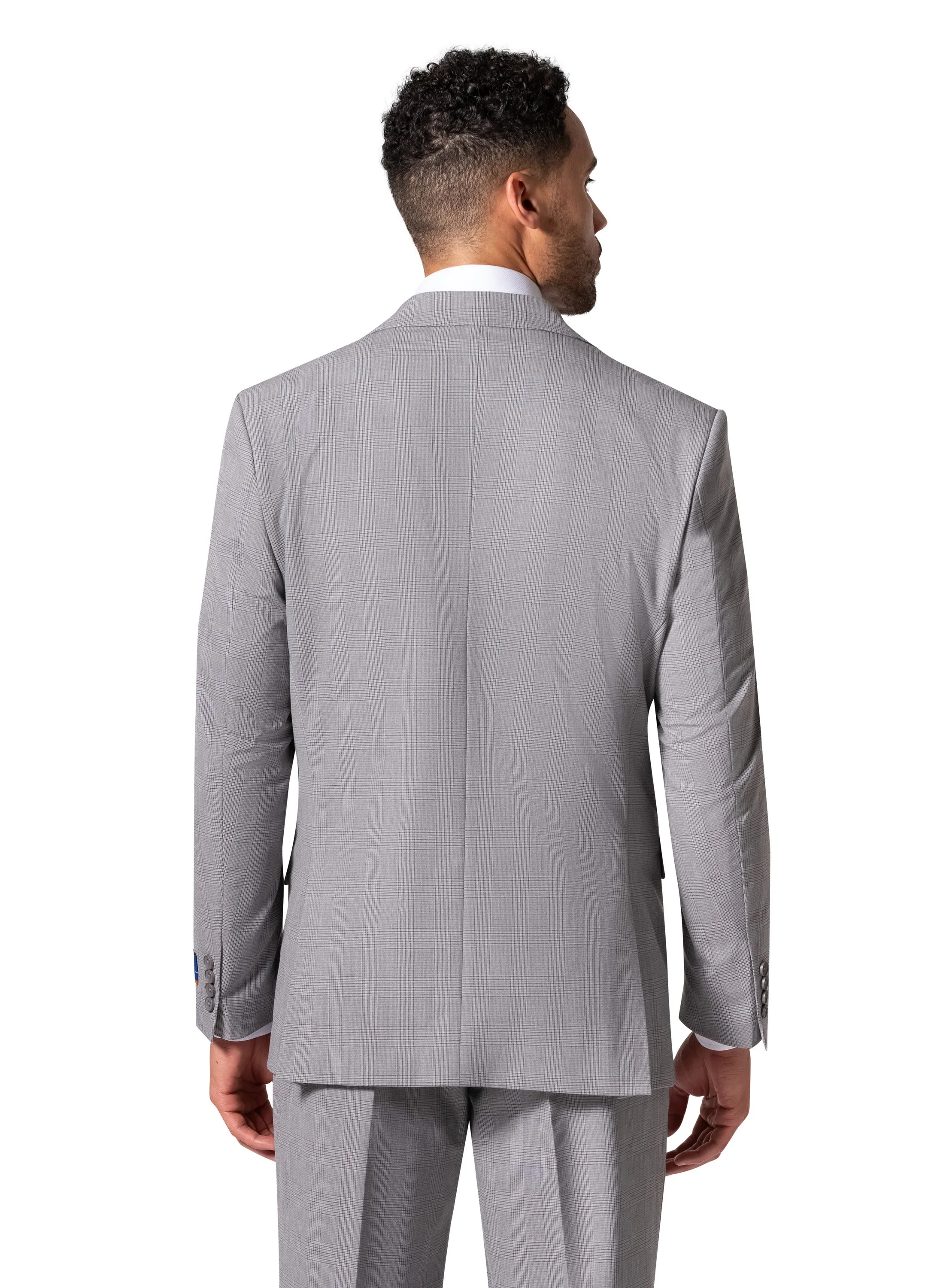 Berragamo BP04KE-07 3PC Notch Modern Suit - Grey