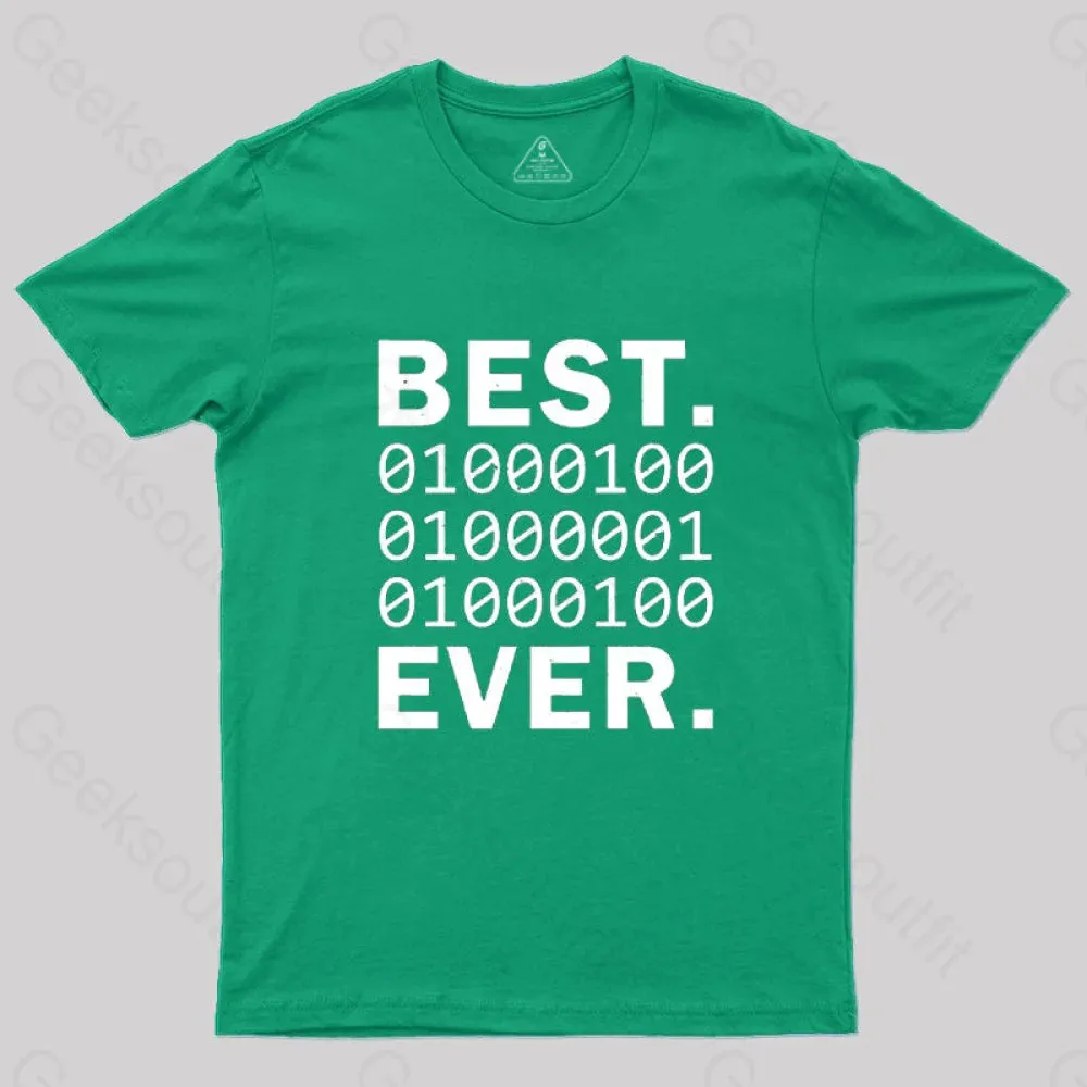 Best Dad Ever in Binary Code T-Shirt