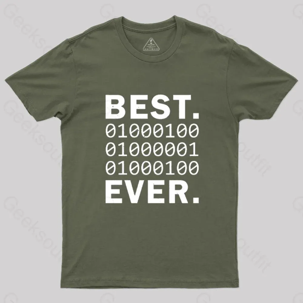Best Dad Ever in Binary Code T-Shirt