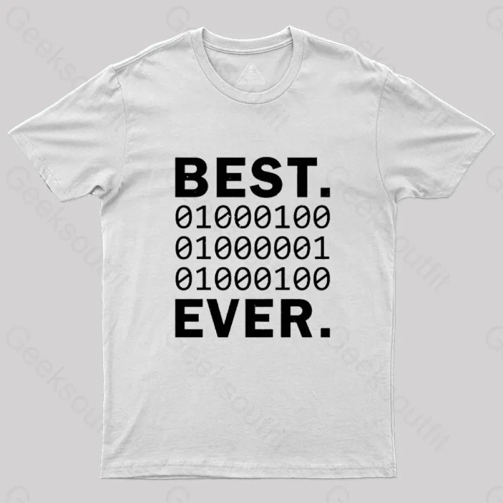 Best Dad Ever in Binary Code T-Shirt