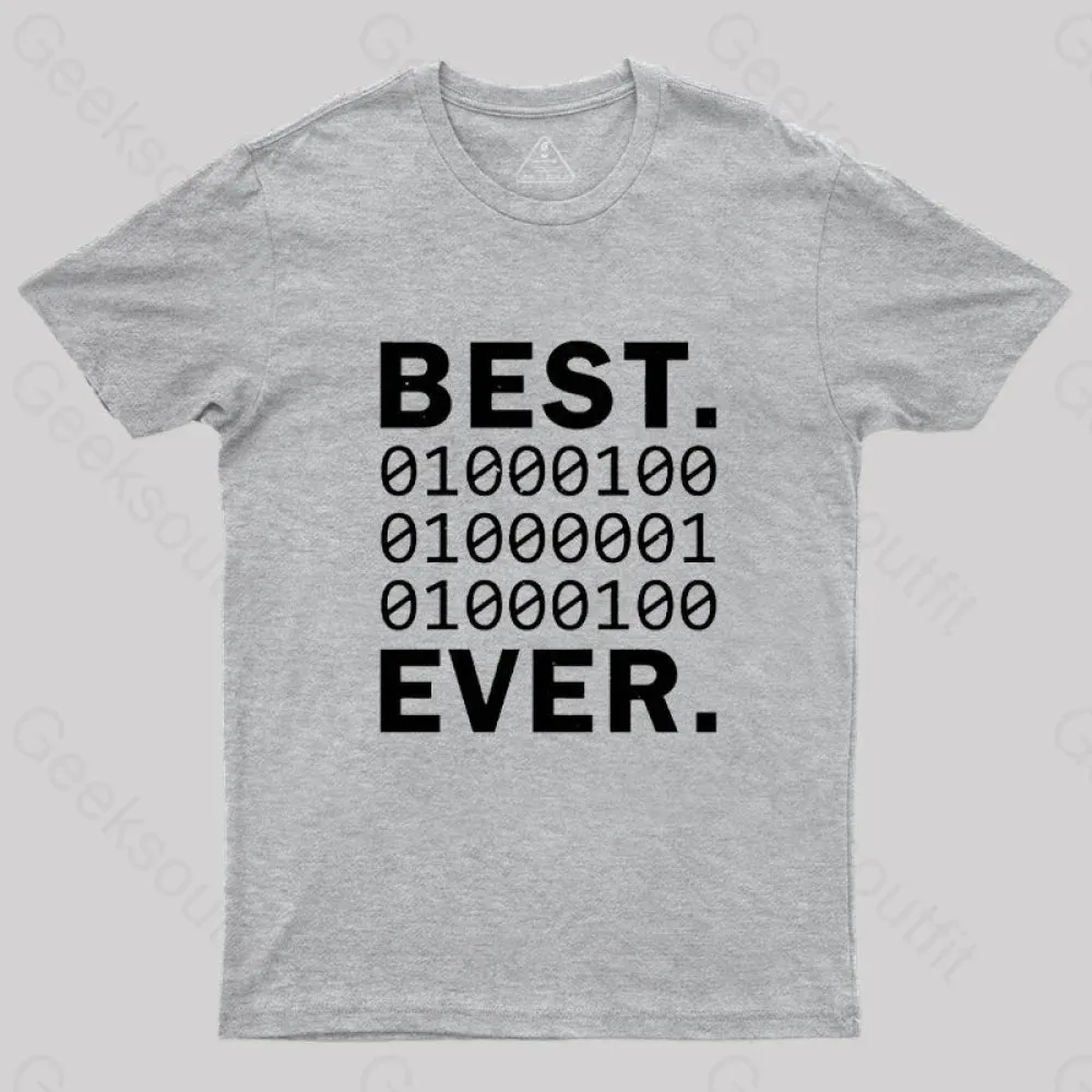 Best Dad Ever in Binary Code T-Shirt