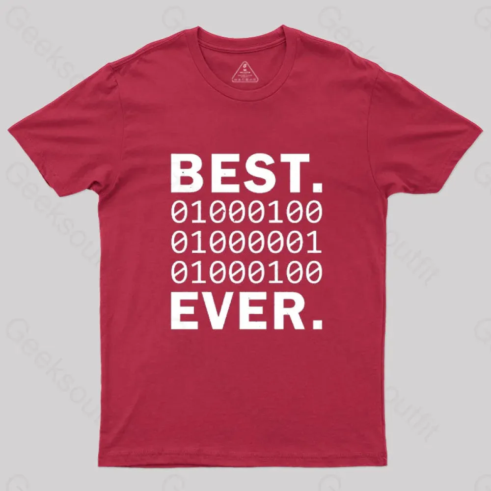 Best Dad Ever in Binary Code T-Shirt