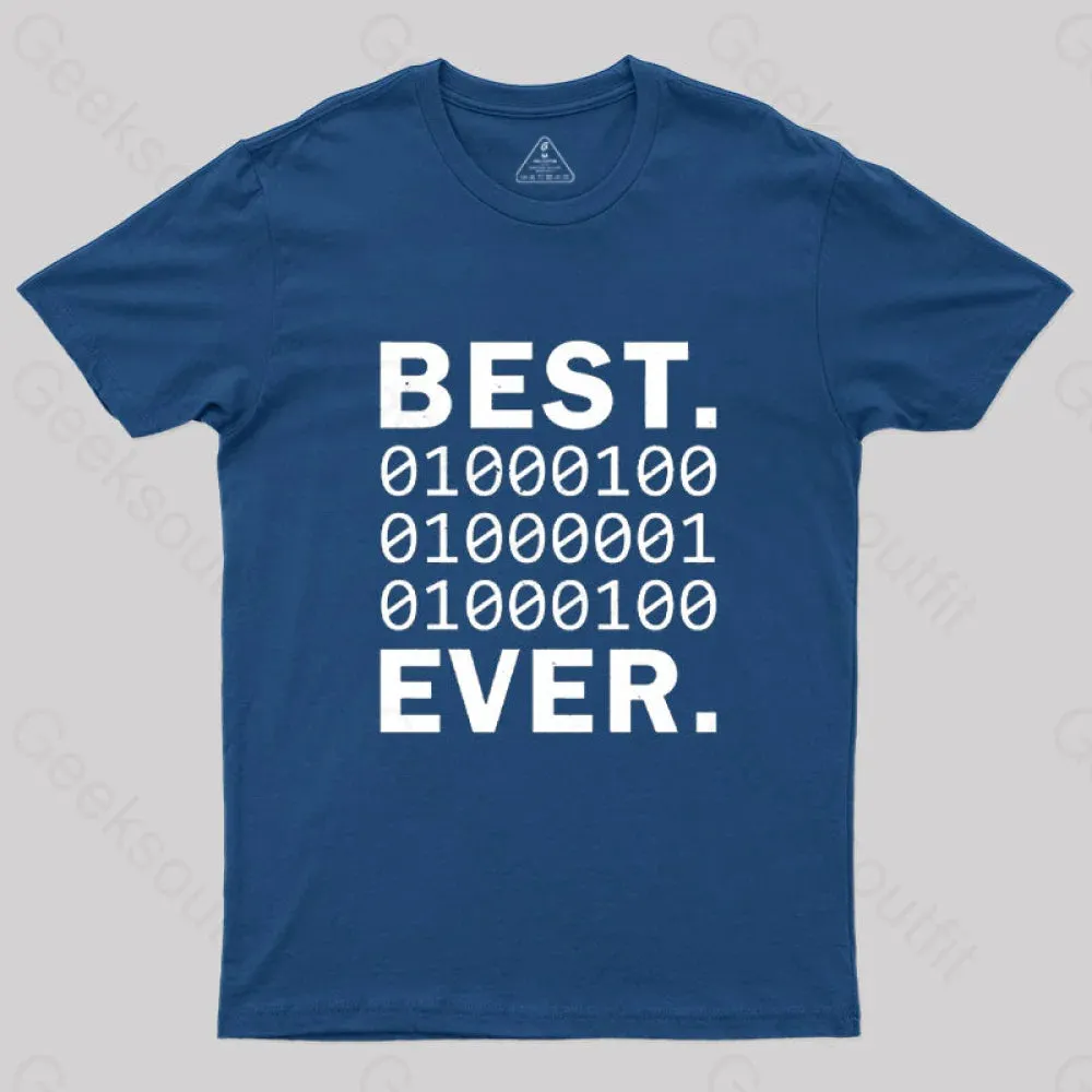 Best Dad Ever in Binary Code T-Shirt