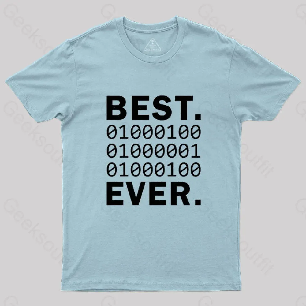 Best Dad Ever in Binary Code T-Shirt