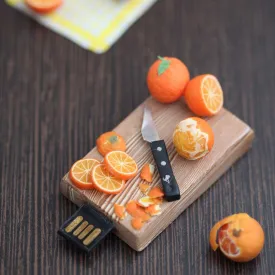 Board Of Miniature Orange Novelty Pen Drive