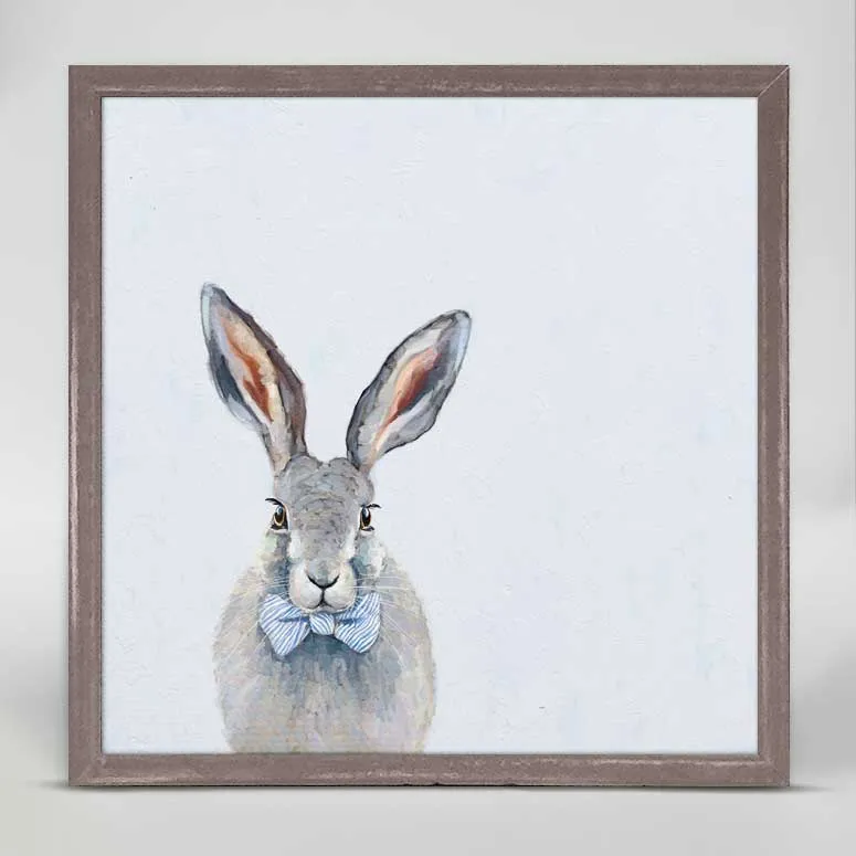 Bow Tie Bunny Mini Framed Canvas