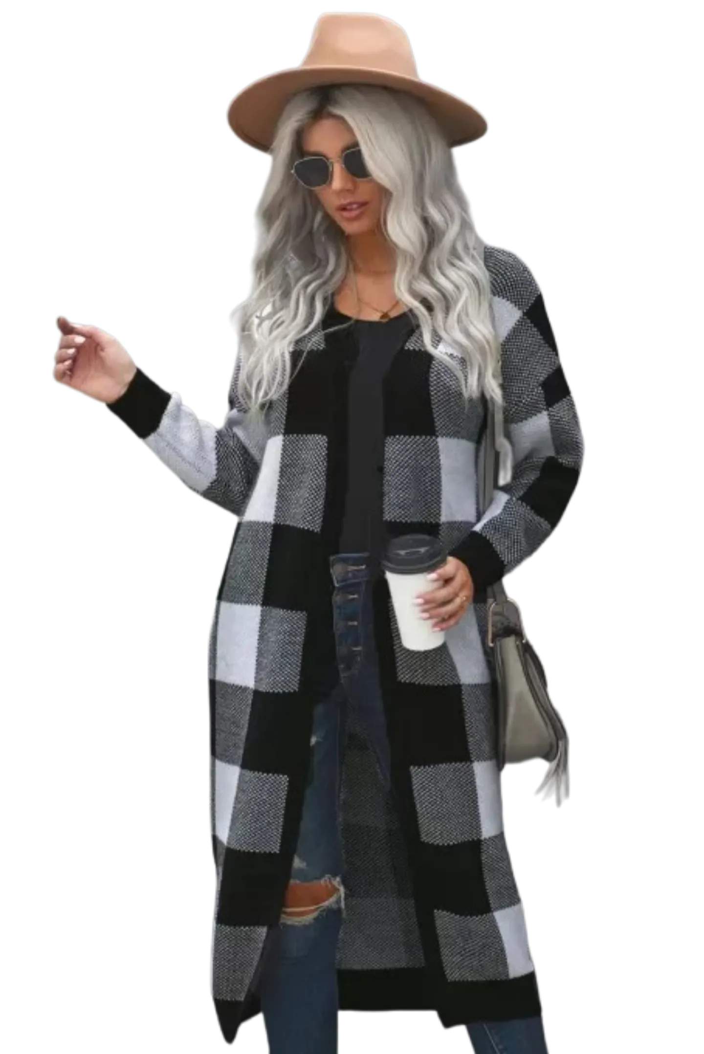 Buffalo Plaid Duster Cardigan
