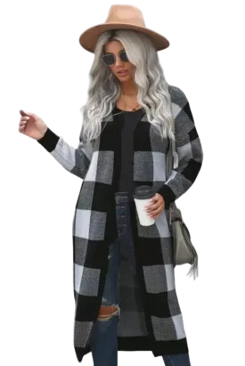 Buffalo Plaid Duster Cardigan