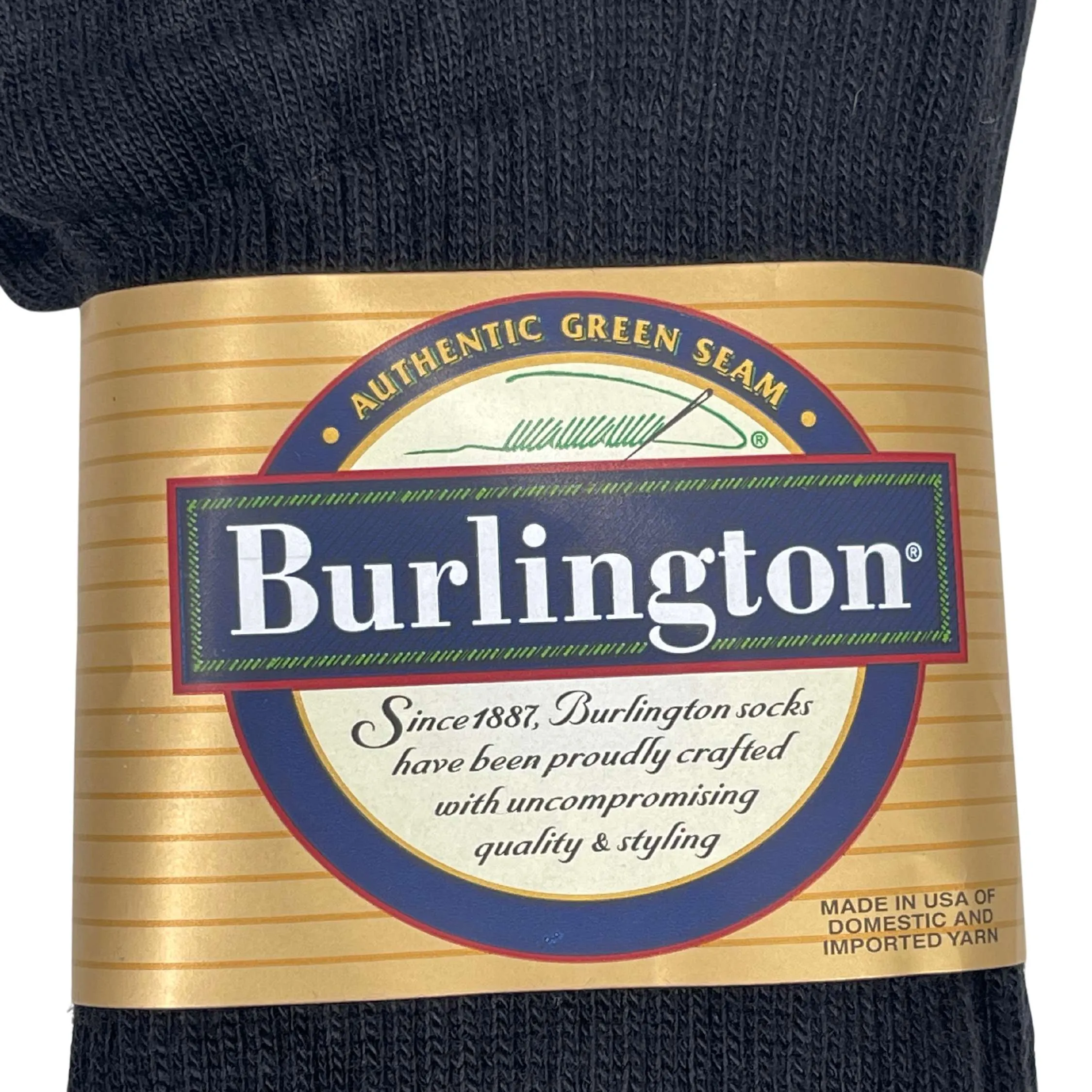 BURLINGTON DRESS ACRYLIC CREW SOCK - BLACK