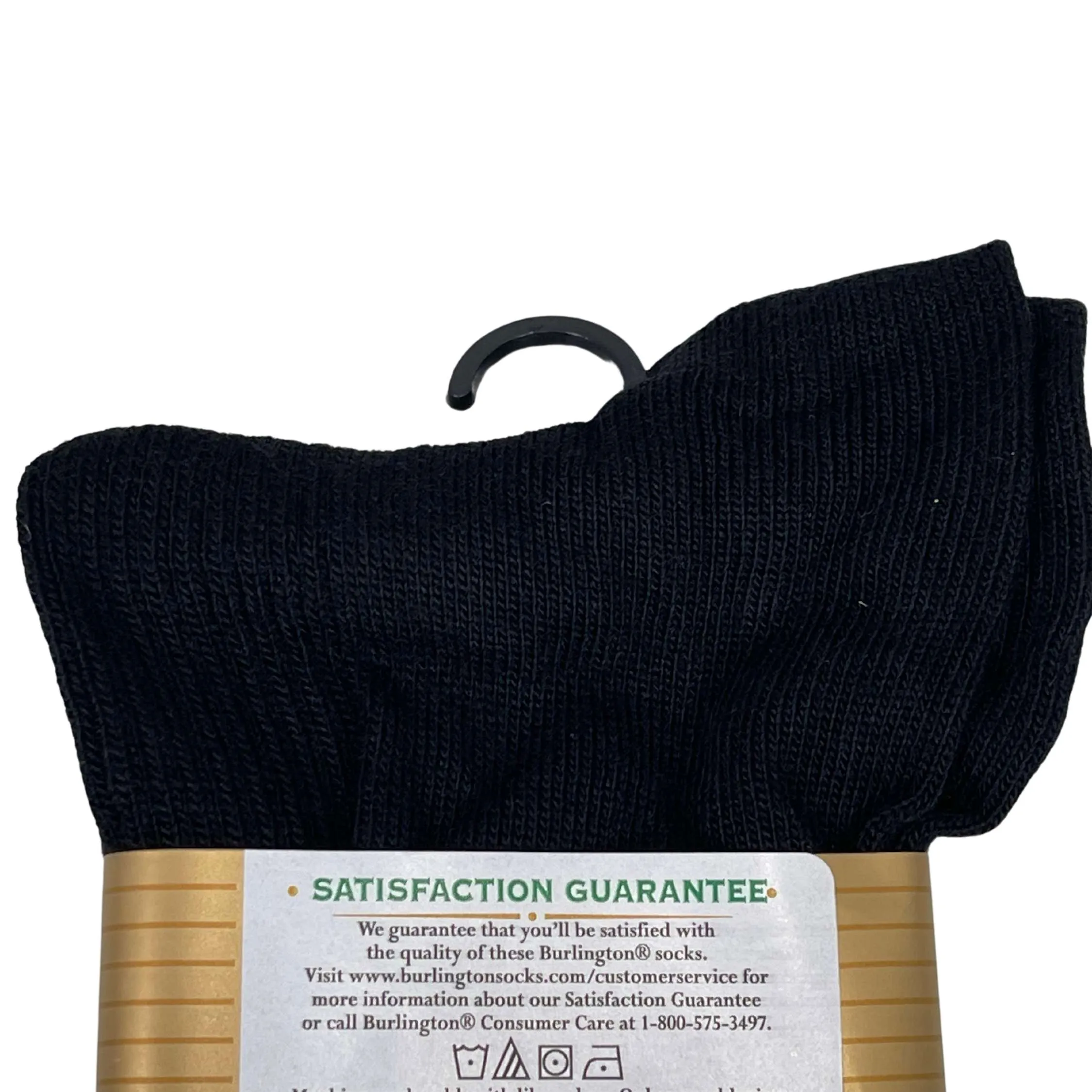 BURLINGTON DRESS ACRYLIC CREW SOCK - BLACK