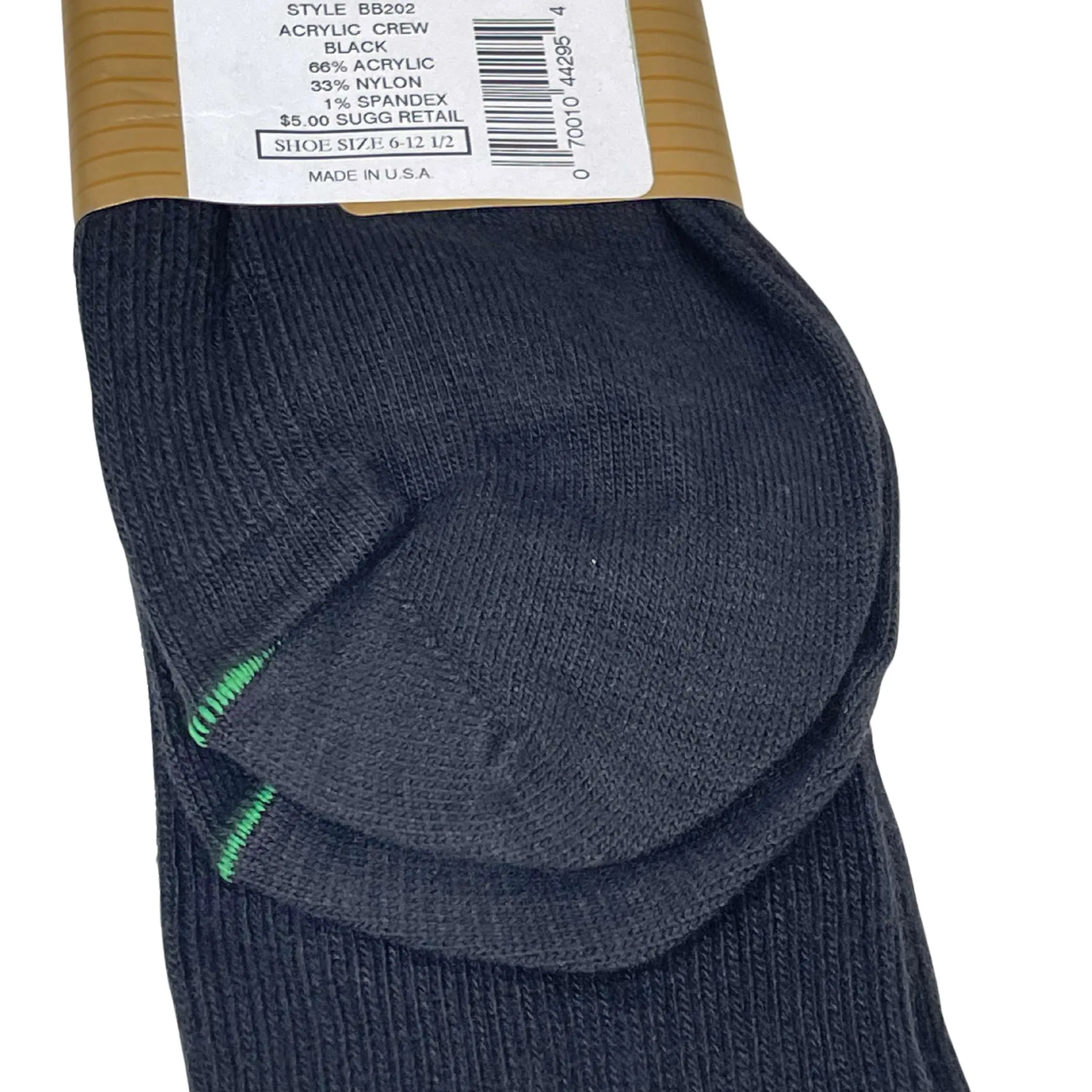 BURLINGTON DRESS ACRYLIC CREW SOCK - BLACK