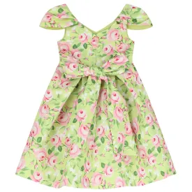 Capped Sleeve Floral Dress