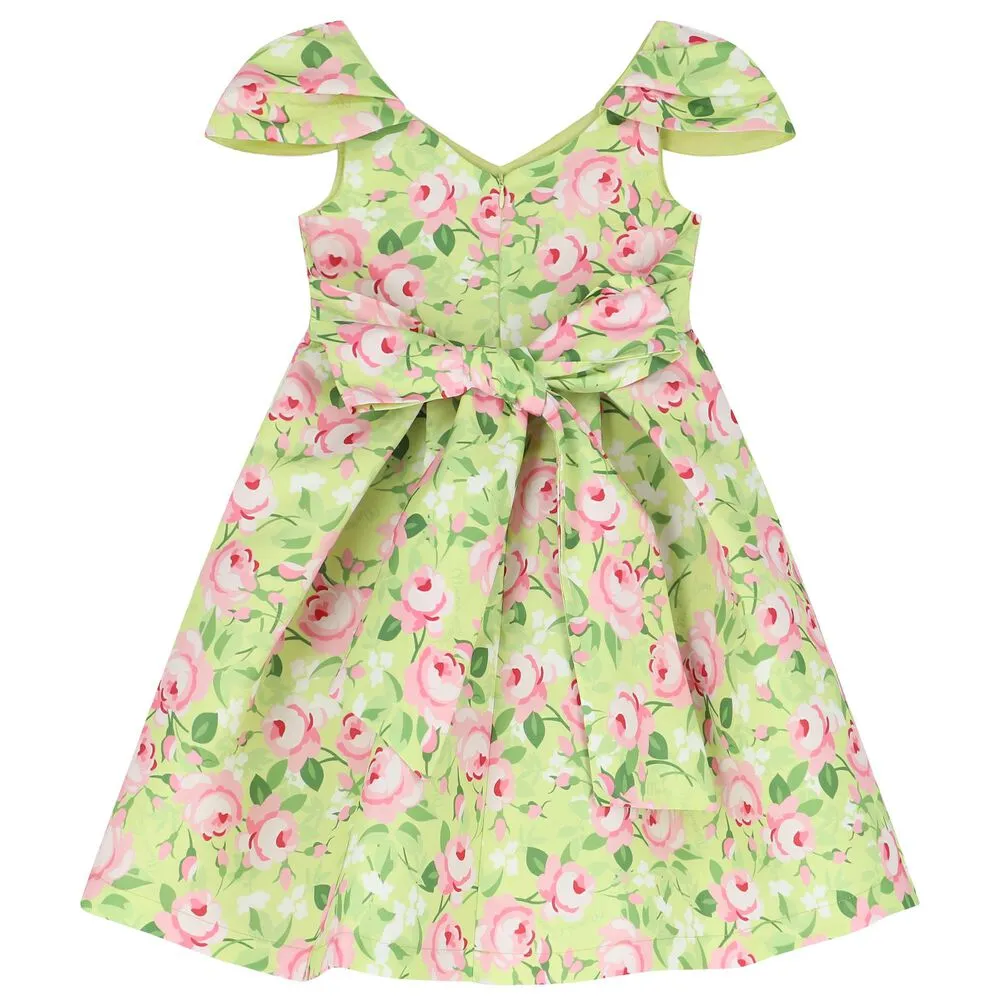 Capped Sleeve Floral Dress