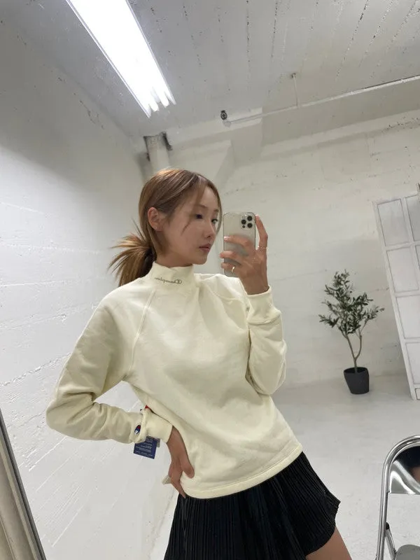 Champion Women's Powerblend Mock Neck Sweater Natural W59220 586OEA NTC