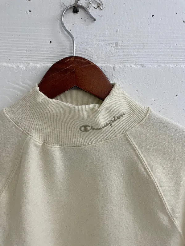 Champion Women's Powerblend Mock Neck Sweater Natural W59220 586OEA NTC