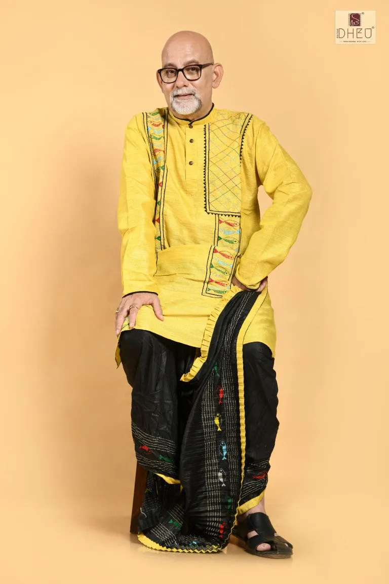 CHITOL MACHER MUITTHA-Dheu Designer Kurta-Dhoti(Optional) set