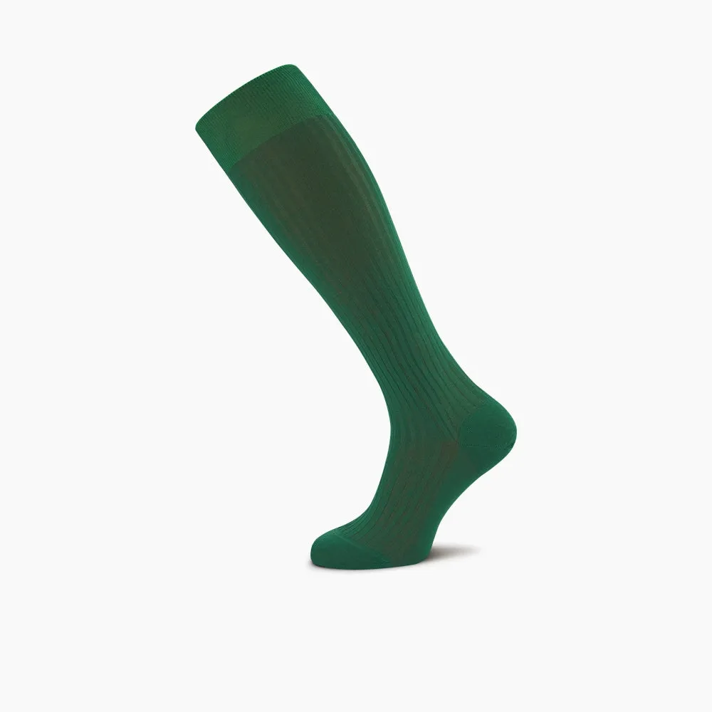 Clover Green Long Cotton Socks