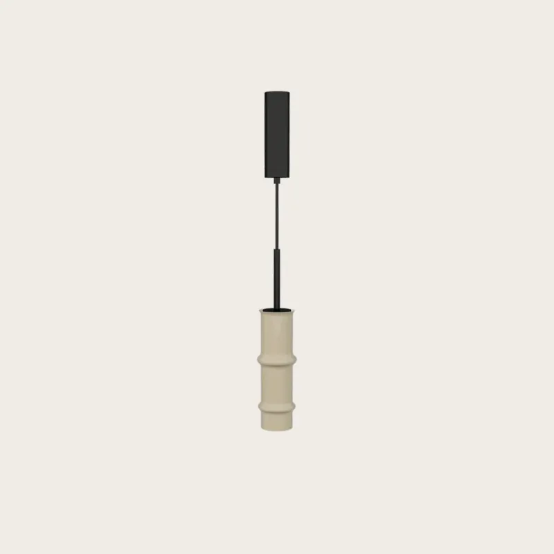 Contemporary Opal Glass Cylindrical Single Pendant
