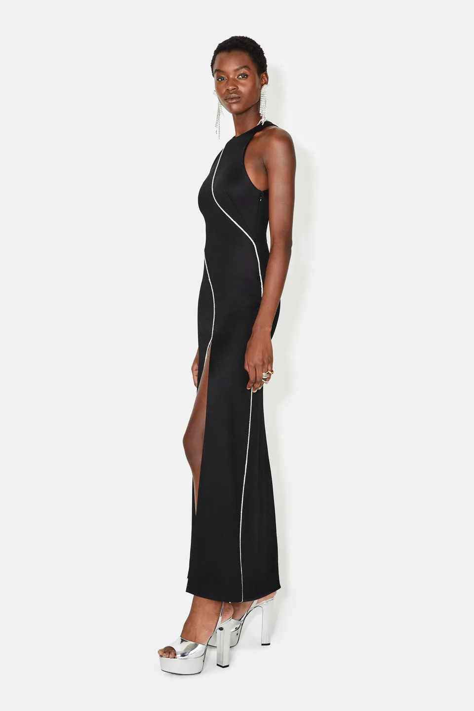 Crystal Cord Gown - Black