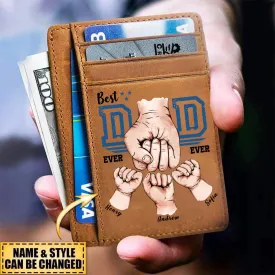 Customized Best Dad Ever Card Wallet