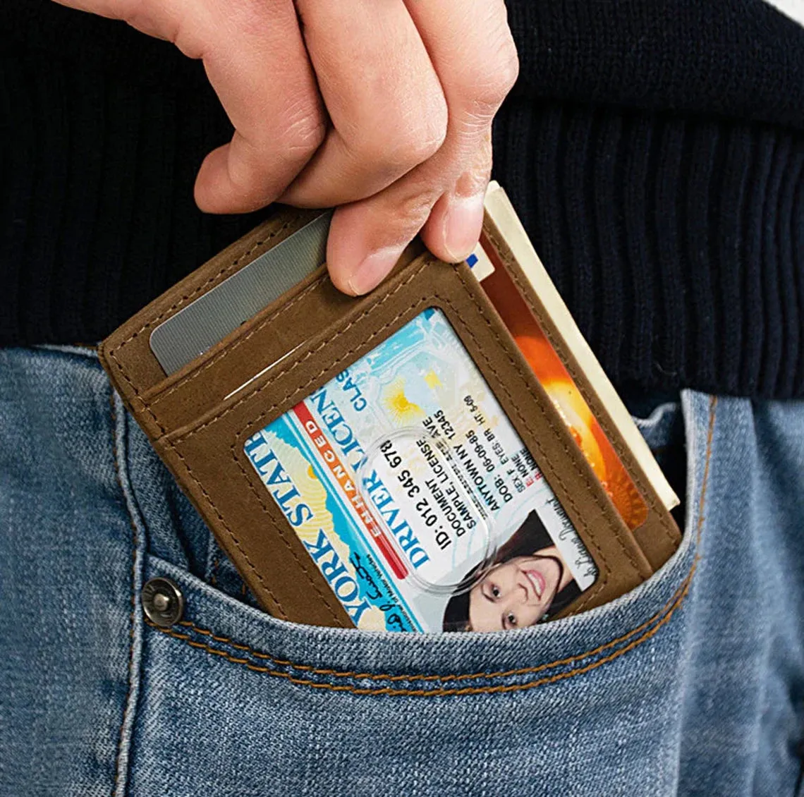Customized Best Dad Ever Card Wallet