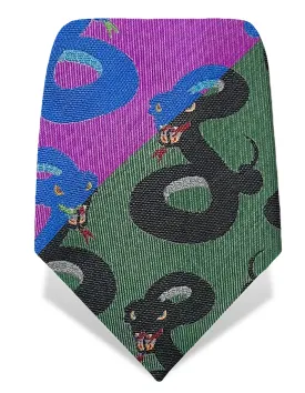 Deadly Snakes Mixed Silk Jacquard