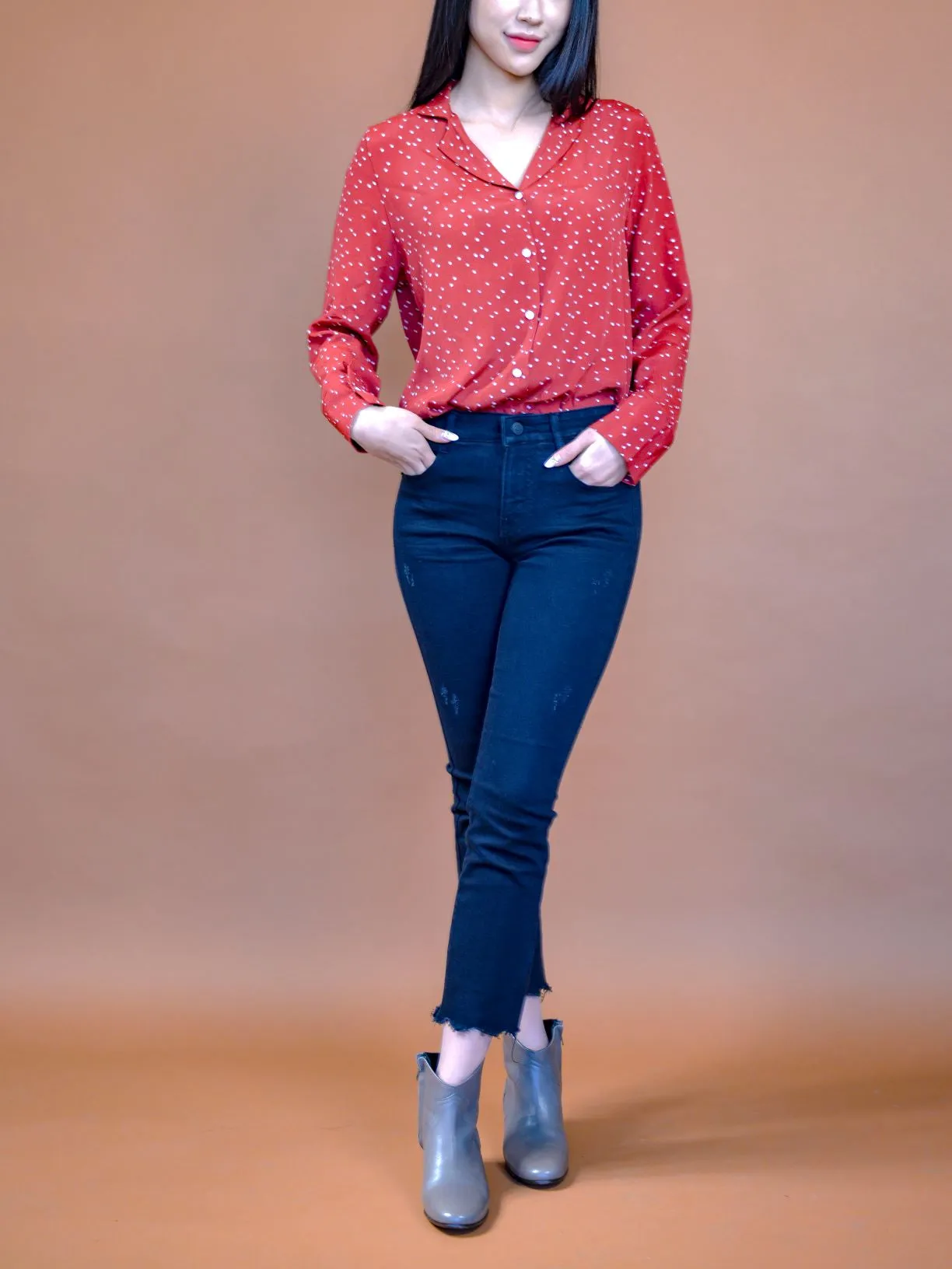 Dear Love Me Dot Blouse
