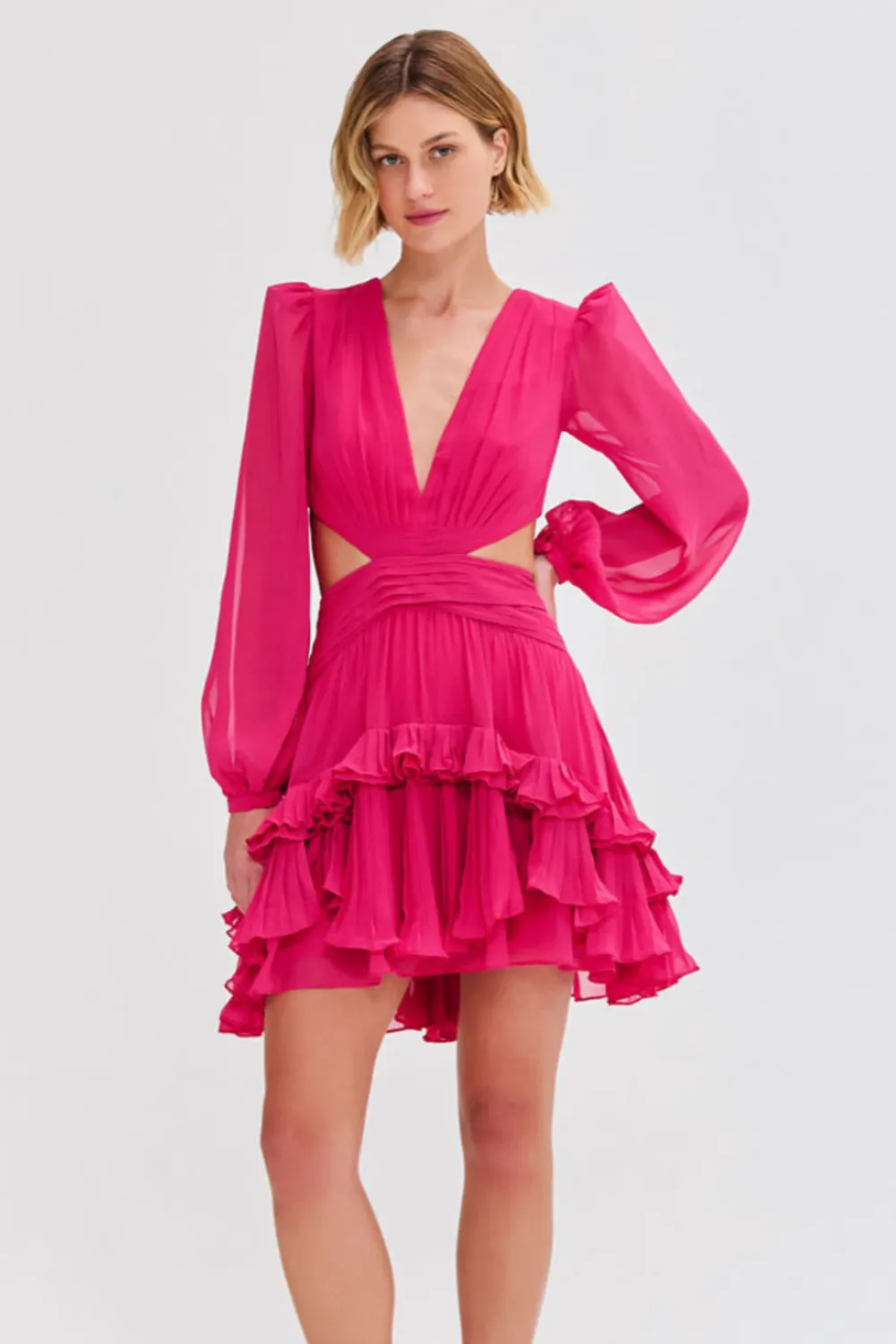 DEEP V CUTOUT MINI DRESS