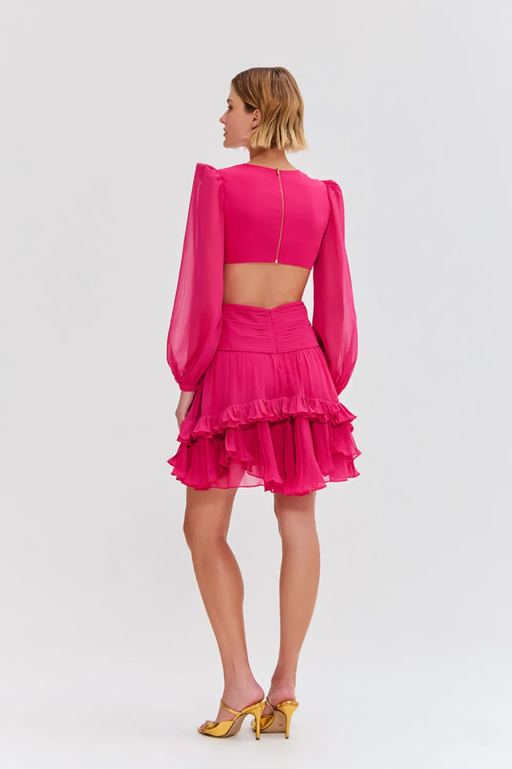 DEEP V CUTOUT MINI DRESS