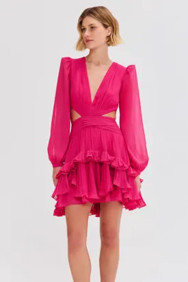 DEEP V CUTOUT MINI DRESS