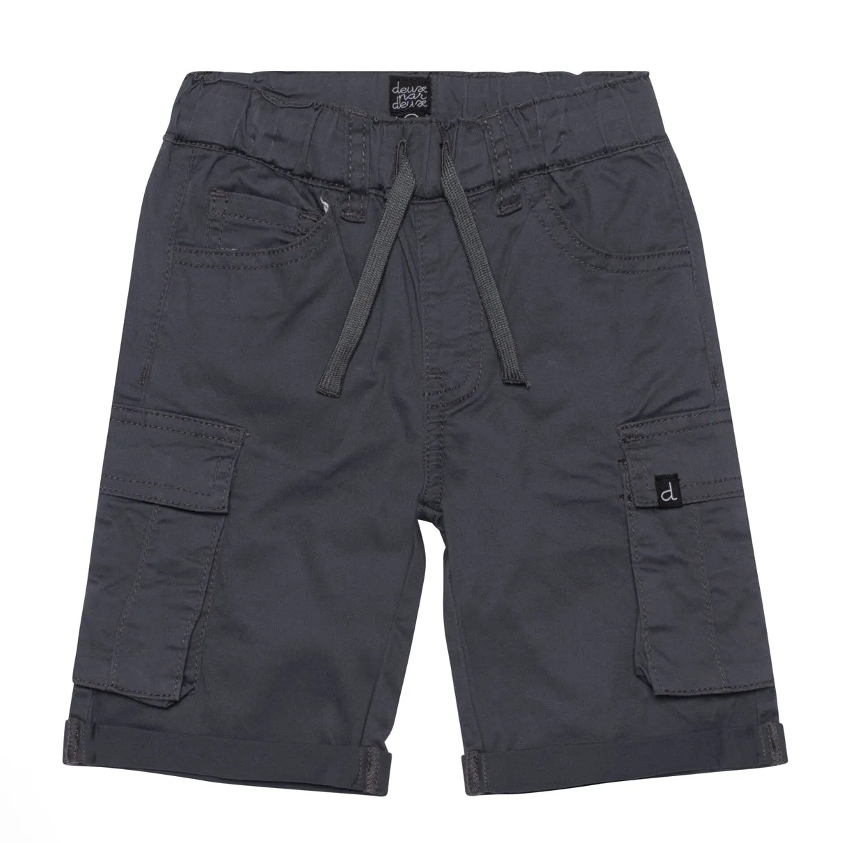Deux par Deux Twill Cargo Short Dark Grey
