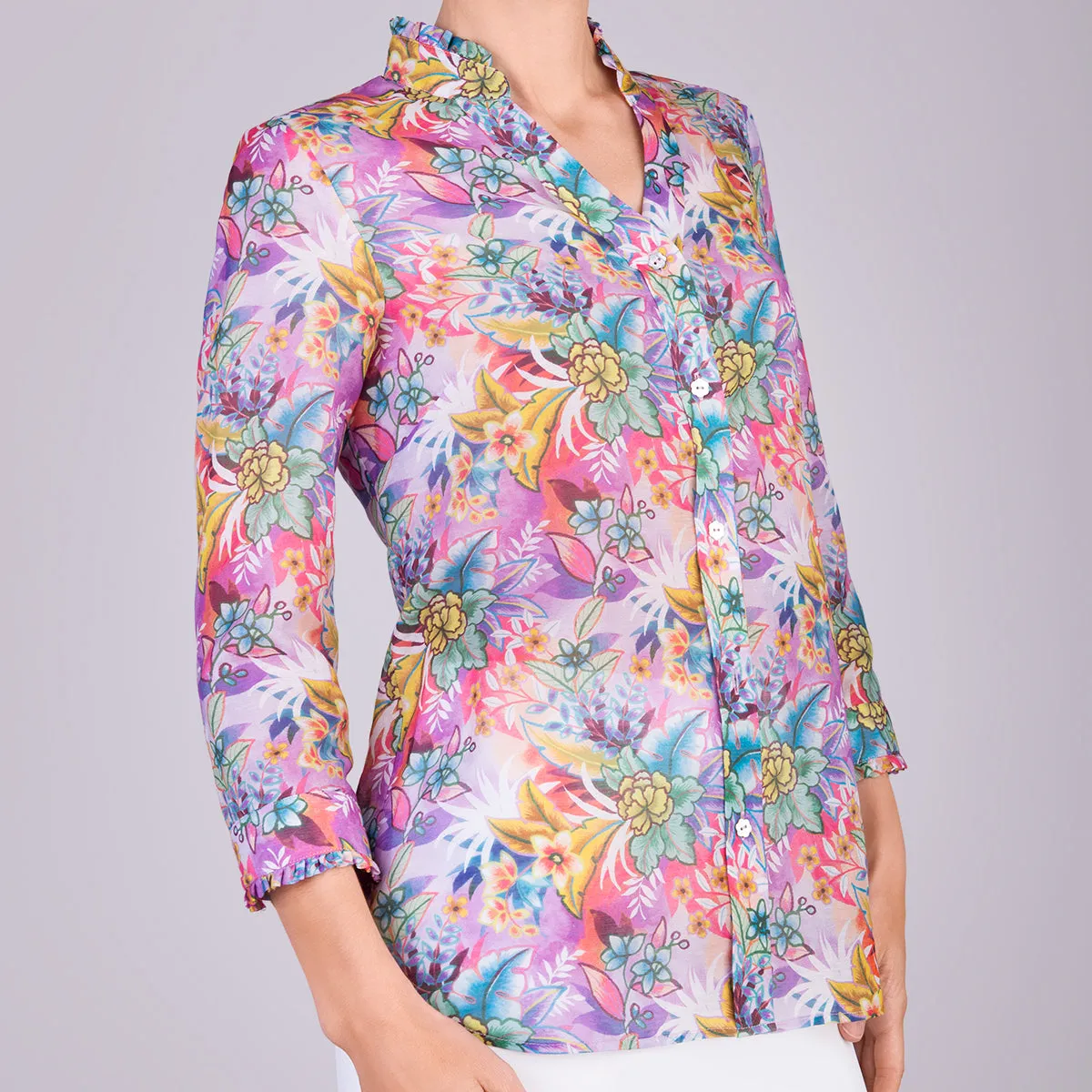 Fantasia Shirt in Lush Tropical