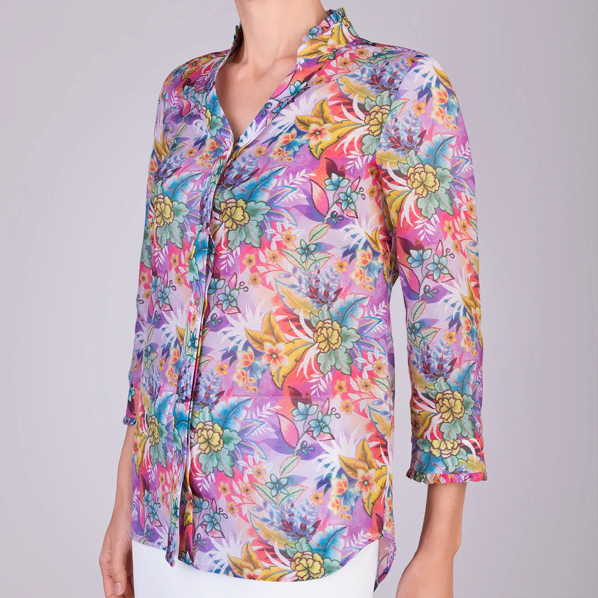 Fantasia Shirt in Lush Tropical