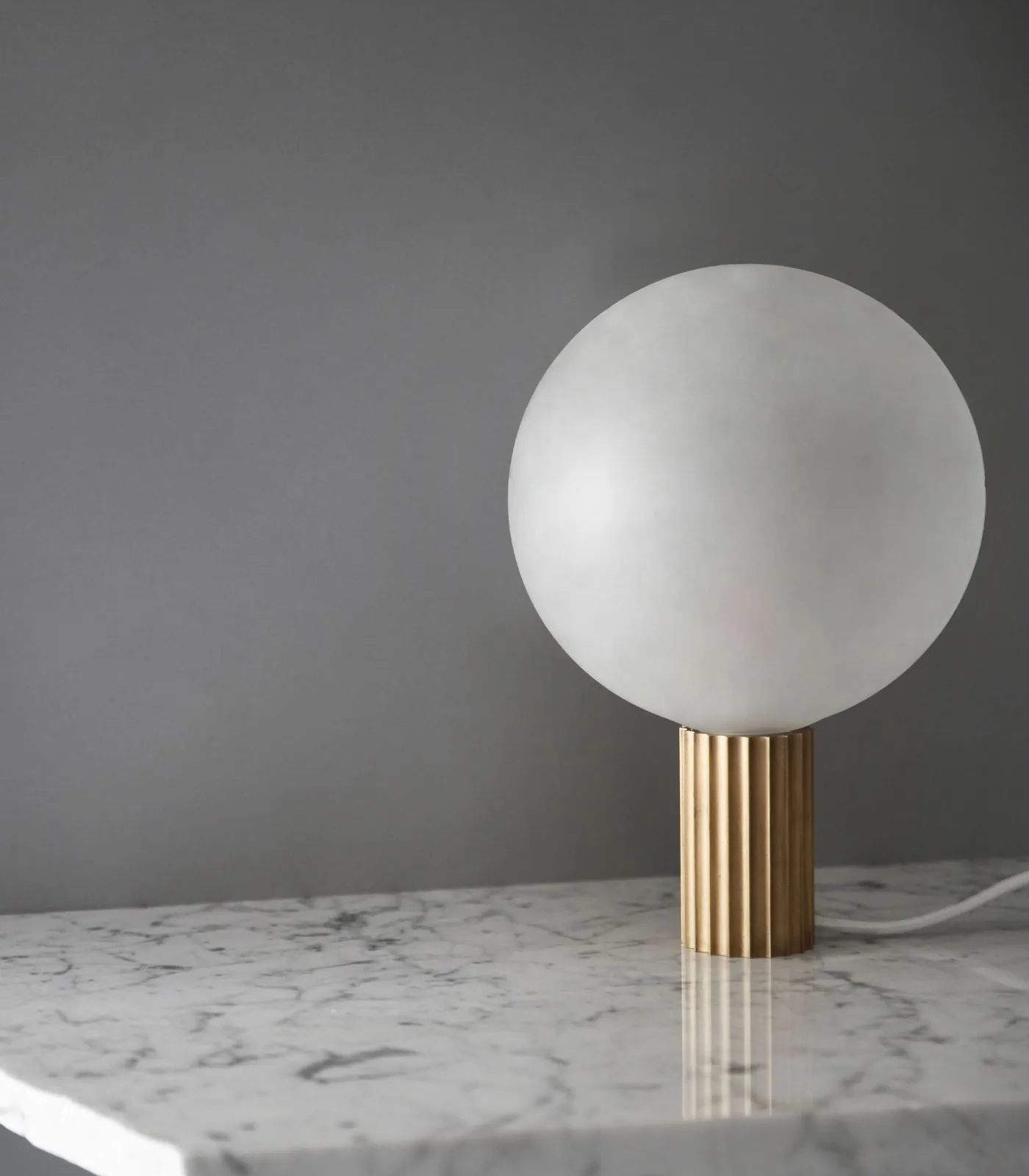 Fluted Brass Table Lamp | Attalos