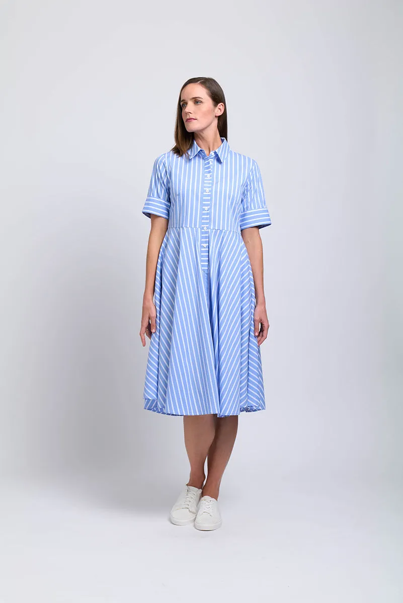 FOIL Award Winning Dress Blue Stripe