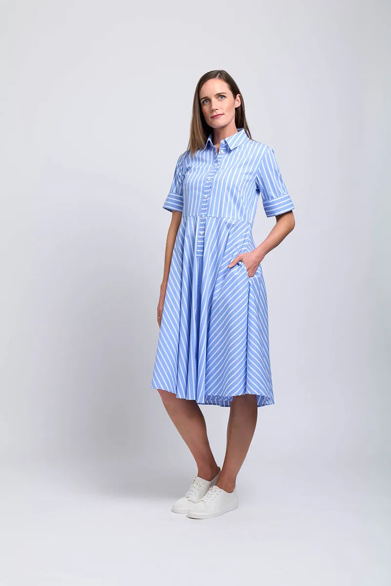 FOIL Award Winning Dress Blue Stripe