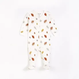 Foliage Print on Off-White Sleeper | Petit Lem
