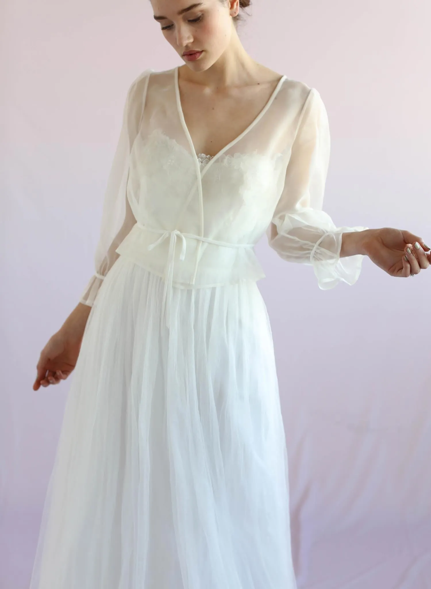 Geranium - Sheer wrap jacket - Style # TH018