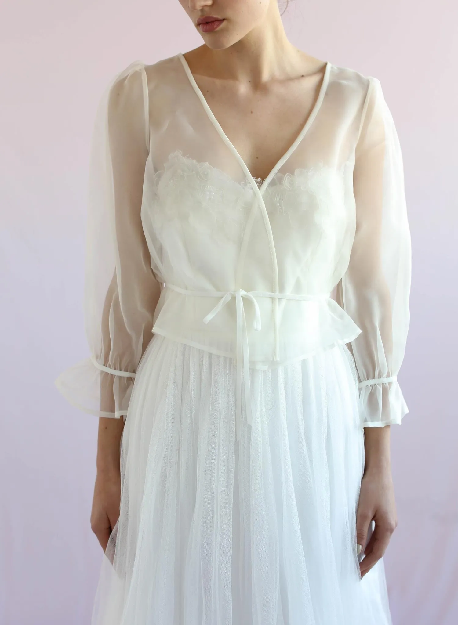 Geranium - Sheer wrap jacket - Style # TH018