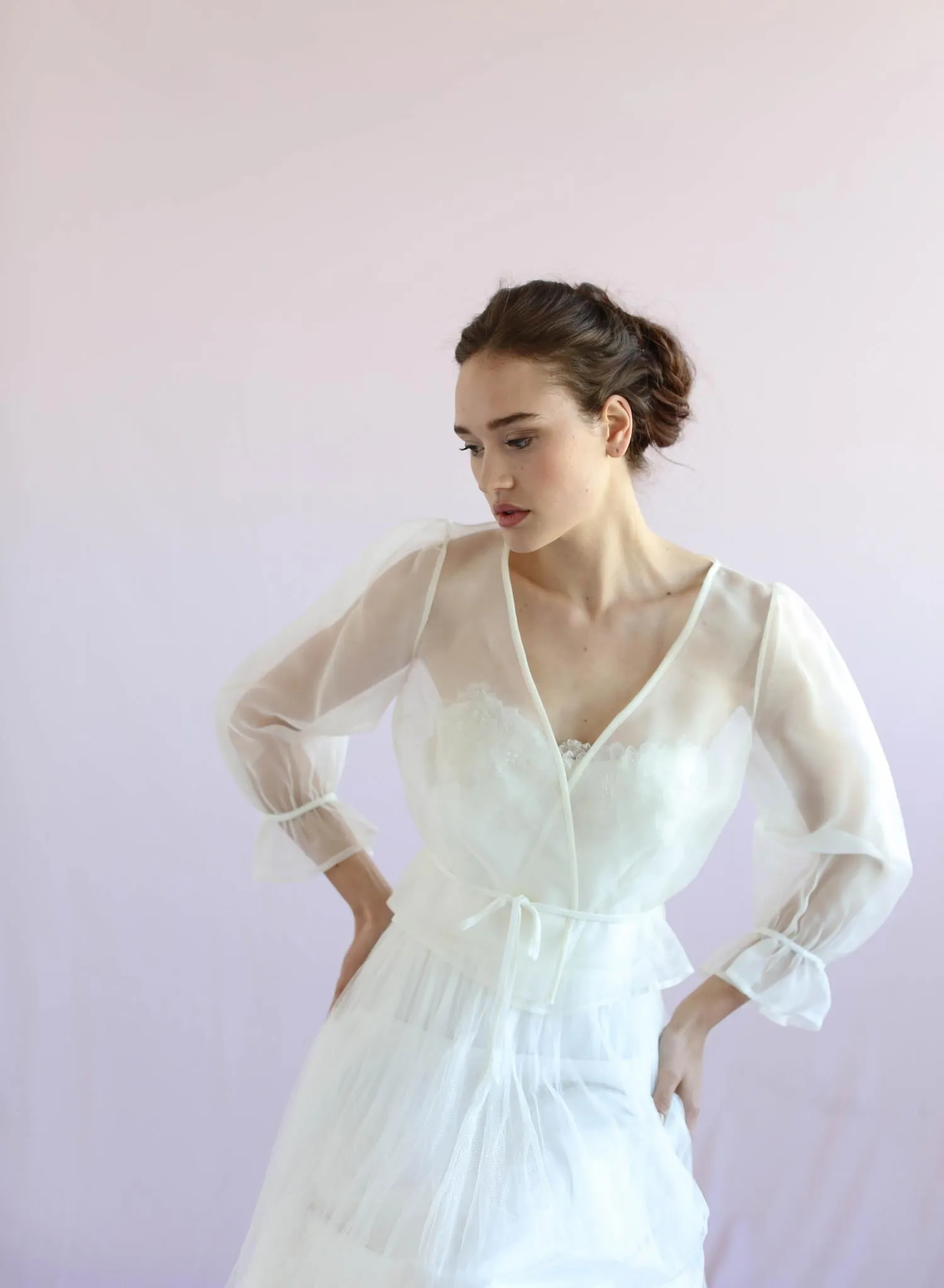 Geranium - Sheer wrap jacket - Style # TH018
