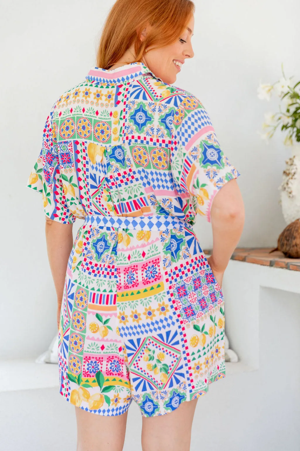 Giulia Playsuit in Limoncello
