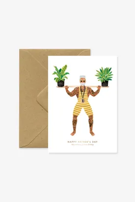 Gold Strong Dad Card